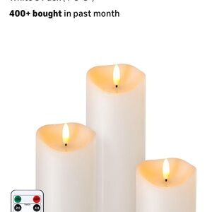 Elegant White LED Flameless Candle Set